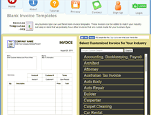 Tablet Screenshot of invoicetemplates.org